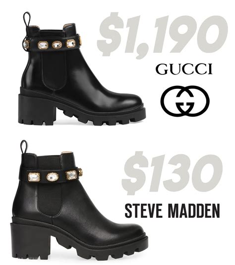 duplicate gucci shoes|steve madden boots gucci dupe.